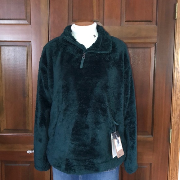 the north face furry fleece pullover